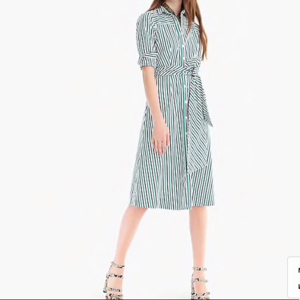 JCrew Tie-waist shirtdress